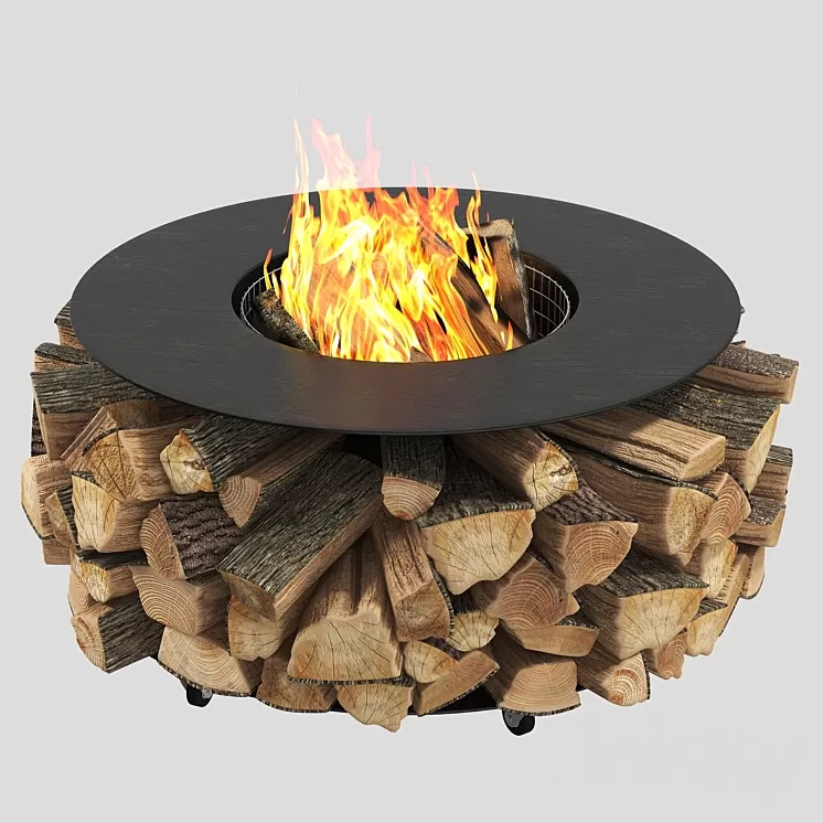 Outdoor fire pit PF-02 3D Model Outdoor fire pit PF-02 3D Model