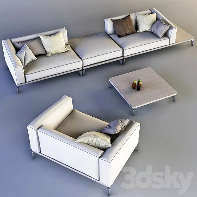 outdoor furniture Passolini 3D Model outdoor furniture Passolini 3D Model