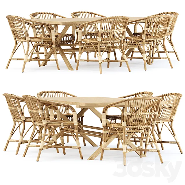 Outdoor garden furniture set_v02 _ Garden furniture set 3D Model Outdoor garden furniture set_v02 _ Garden furniture set 3D Model
