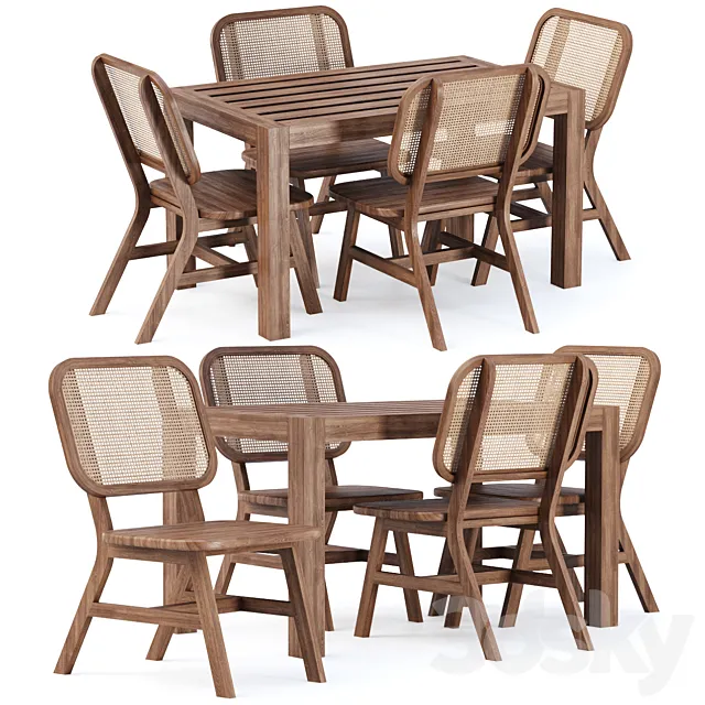 Outdoor garden furniture set_v08 _ Garden furniture set 3D Model Outdoor garden furniture set_v08 _ Garden furniture set 3D Model