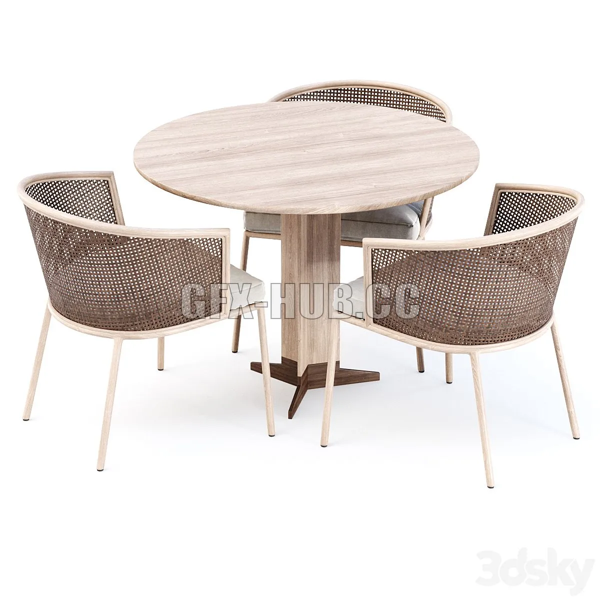 Outdoor garden furniture set_v12 3D Model Outdoor garden furniture set_v12 3D Model