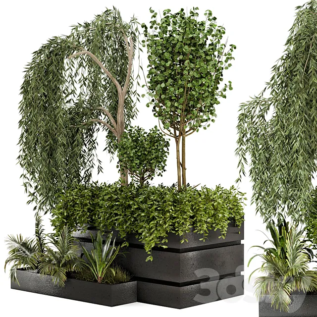 Outdoor Garden set bush and Tree – Garden Set 48 3DModel Outdoor Garden set bush and Tree – Garden Set 48 3DModel