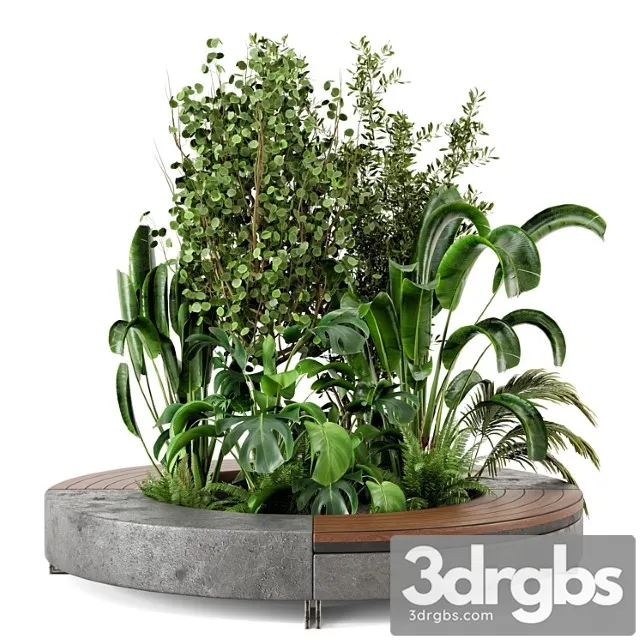 Outdoor garden set bush and tree – garden set 54 3D Model Download Outdoor garden set bush and tree – garden set 54 3D Model Download