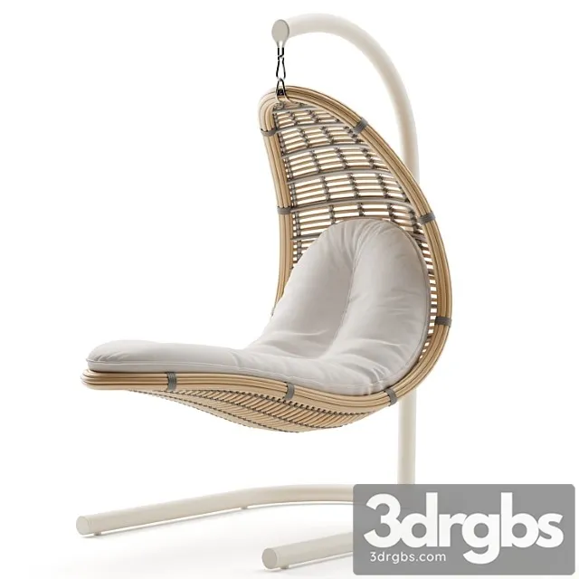 Outdoor Garden Wicker Rattan Hanging Chair Christy 3D Model Download