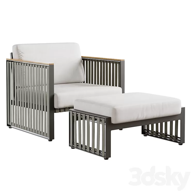 Outdoor garden wicker woven chair skyline design horizon armchair 3D Model Outdoor garden wicker woven chair skyline design horizon armchair 3D Model