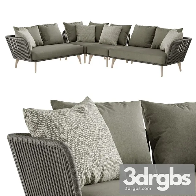 Outdoor garden wicker woven modular sofa 4so santander Outdoor garden wicker woven modular sofa 4so santander