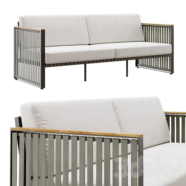 Outdoor garden wicker woven sofa Skyline design Horizon 3DModel Outdoor garden wicker woven sofa Skyline design Horizon 3DModel