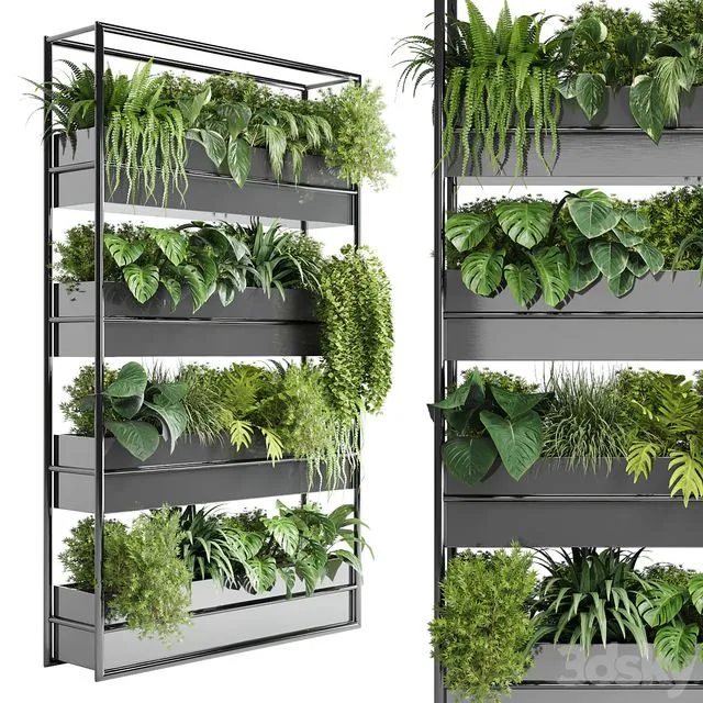 Outdoor Indoor plant stand metal vase 11 3D Model Outdoor Indoor plant stand metal vase 11 3D Model