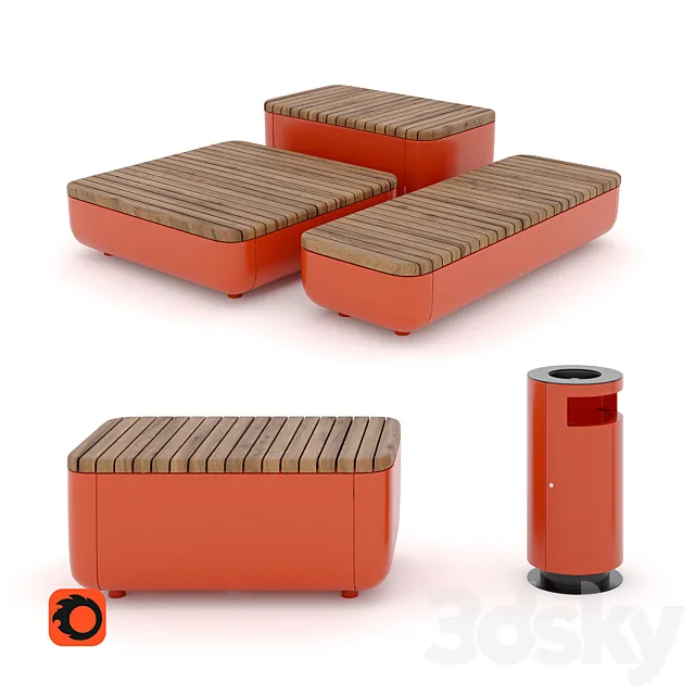 Outdoor Kit – Stones by Vestre 3D Model Outdoor Kit – Stones by Vestre 3D Model