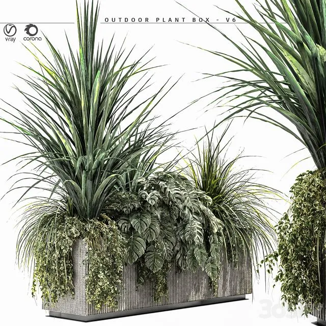 Outdoor Plant BOX-V6 3D Model Outdoor Plant BOX-V6 3D Model
