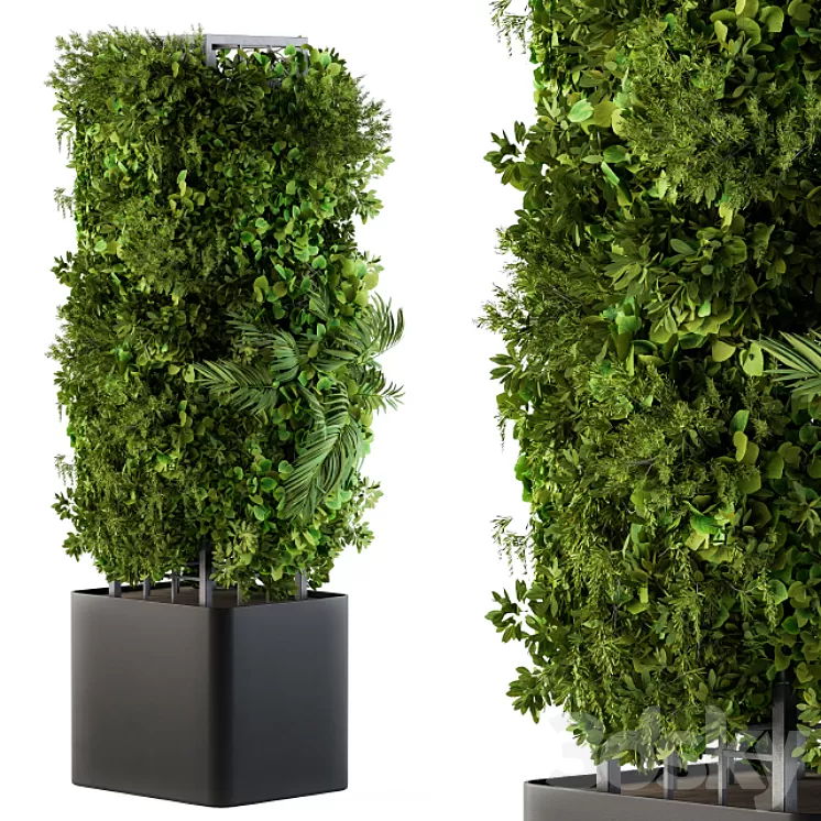Outdoor Plant Box – Vertical Garden 02 3D Model