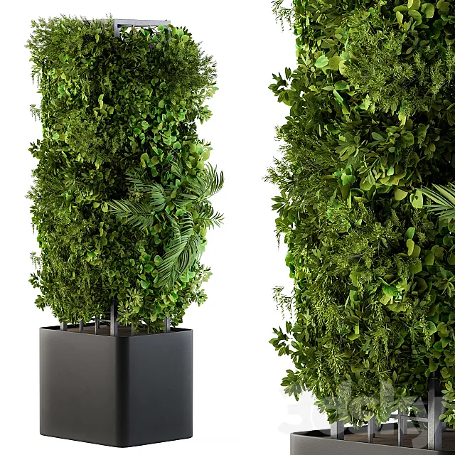 Outdoor Plant Box – Vertical Garden 02 3DModel