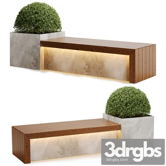 Outdoor plant set 02 3D Model Download