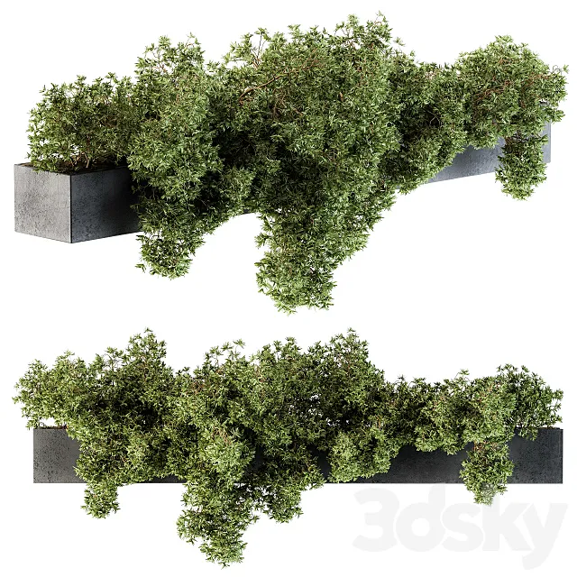Outdoor Plant Set 103 – Hanging Plants 3D Model