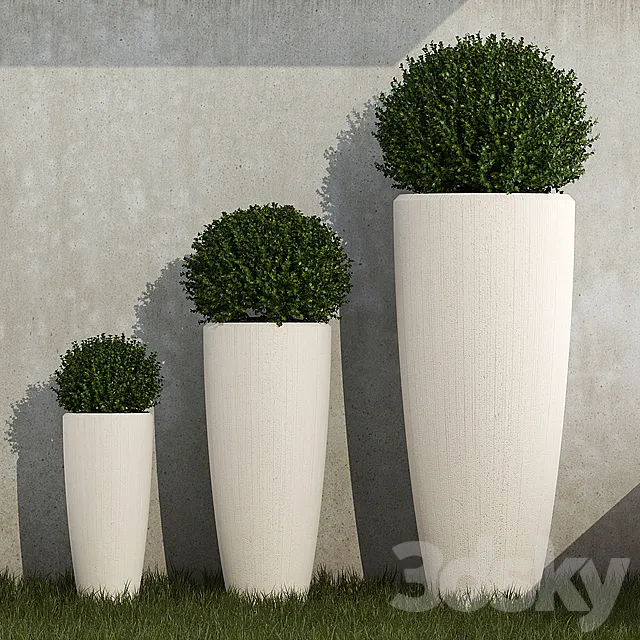 Outdoor Planters 02 3D Model Outdoor Planters 02 3D Model