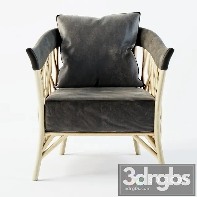 Outdoor Rattan Chair 3D Model Download