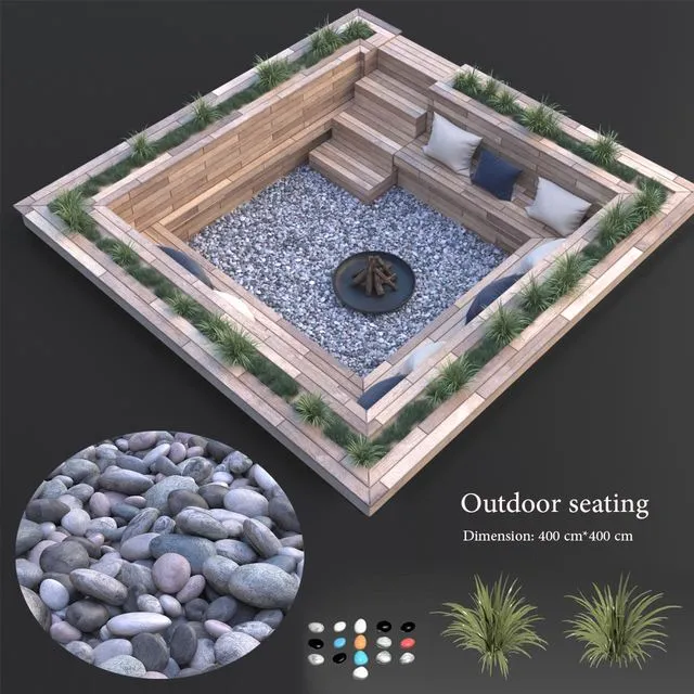 Outdoor seating 3D Model