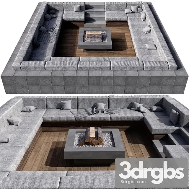 Outdoor sitting area no1 3D Model Download