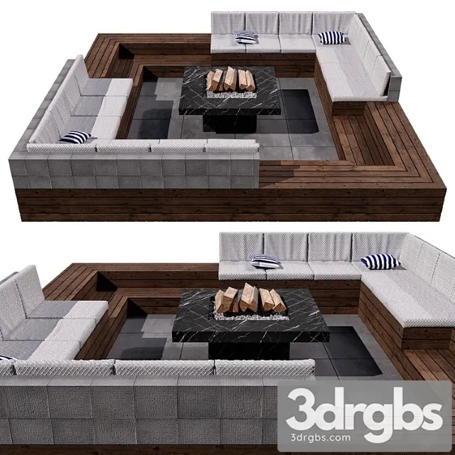 Outdoor sitting area no2 3D Model Download