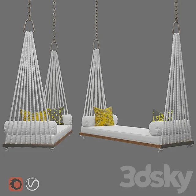 Outdoor Swing Chair 3D Model Outdoor Swing Chair 3D Model