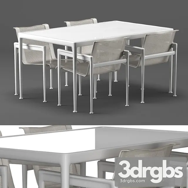 Outdoor Table Set 3D Model Download
