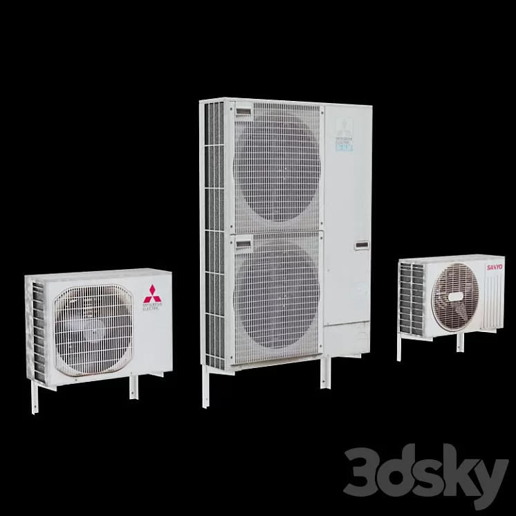 outdoor units of air conditioners 3D Model