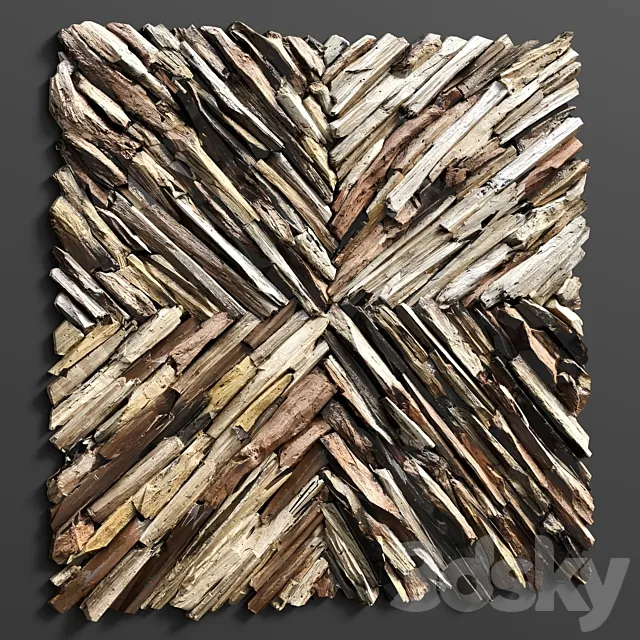 Outland Wood Wall Decor 3D Model