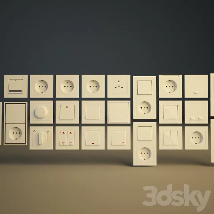 Outlets and switches 2 3D Model