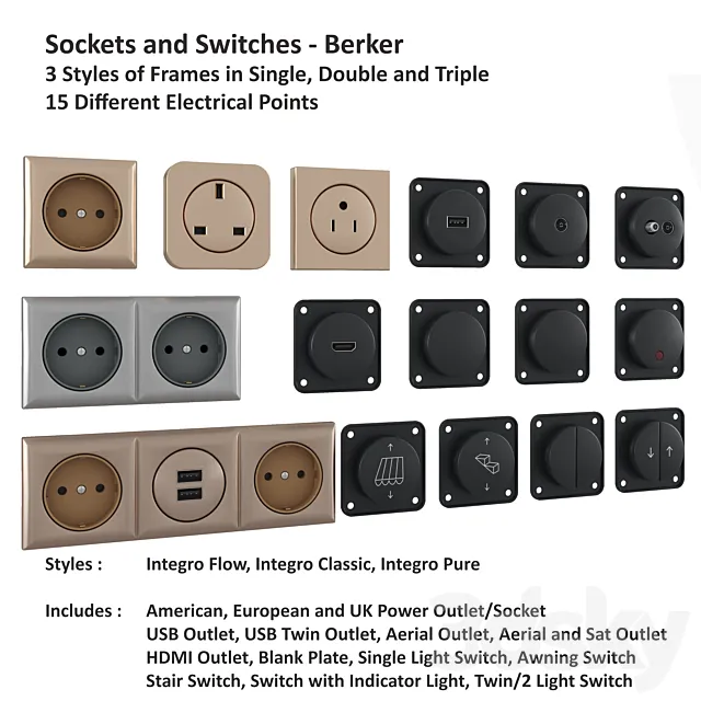 Outlets and Switches 3D Model