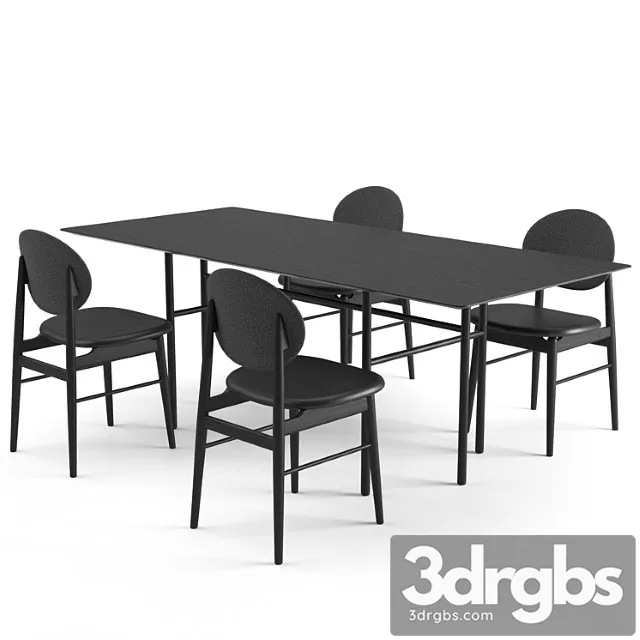 Outline Chair Snaregade Tables Rectangular 3D Model Download