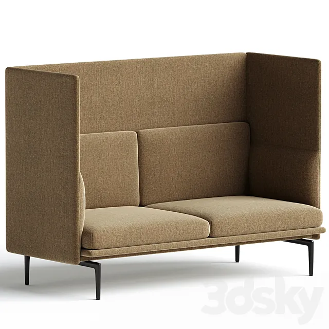 Outline Highback 2 Seater Sofa 3D Model Outline Highback 2 Seater Sofa 3D Model