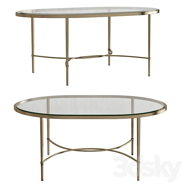 Oval Coffee Table 3D Model Oval Coffee Table 3D Model
