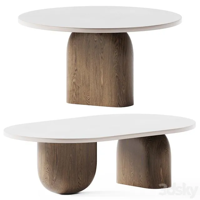 Oval Coffee Table Philip by Essential Home 3D Model Oval Coffee Table Philip by Essential Home 3D Model