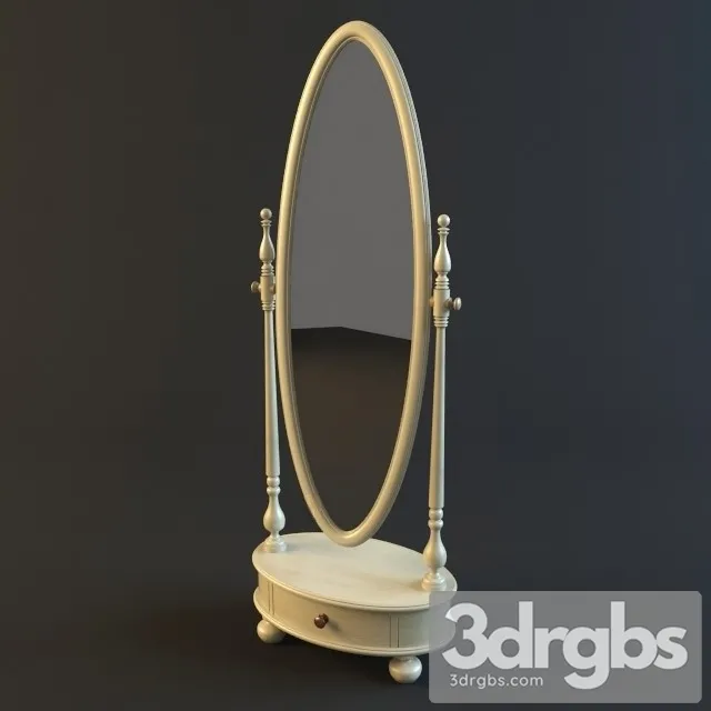 Oval Mirror Modenese Gastone 3D Model Download