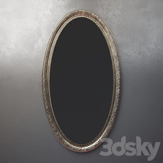 Oval mirrors (baguette art.BR 1034-GLDR1) 3D Model Oval mirrors (baguette art.BR 1034-GLDR1) 3D Model