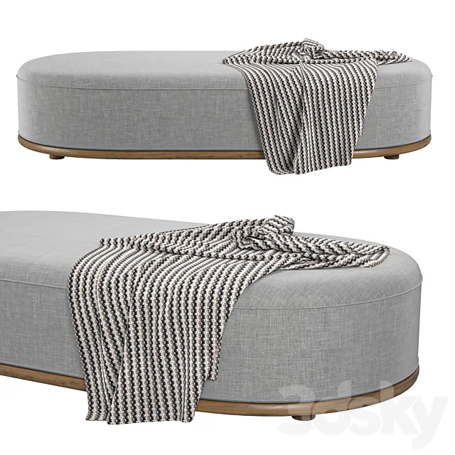 oval_fabric_pouf_bed 3DModel oval_fabric_pouf_bed 3DModel