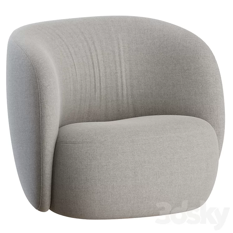 Ovata Large Lounge Chair by Wendelbo 3D Model Ovata Large Lounge Chair by Wendelbo 3D Model