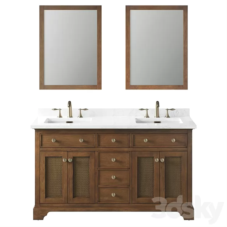 OVE Ophelia 60 Almond Latte Vanity 3D Model