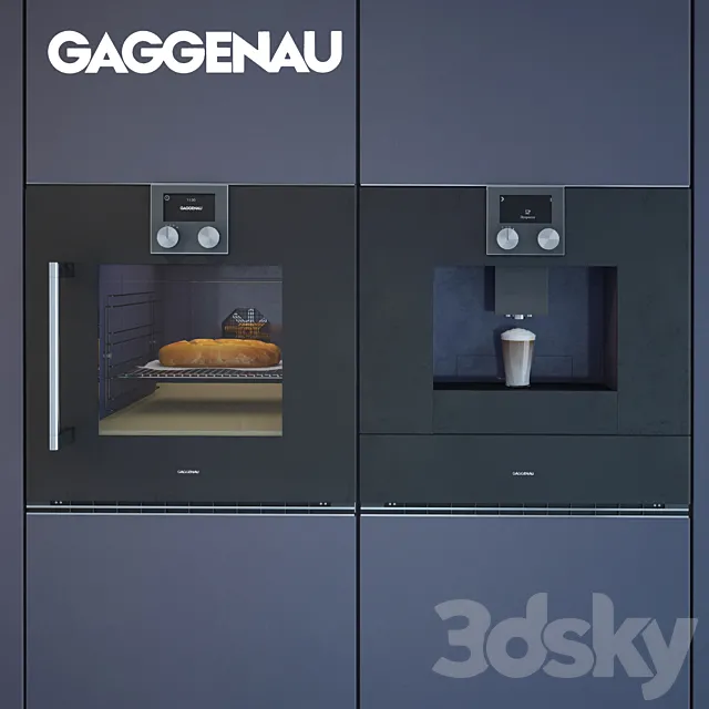 Oven and coffee maker Gaggenau 3D Model
