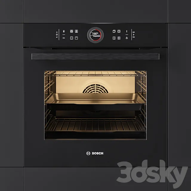 Oven BOSCH HBG634BB1 3DModel