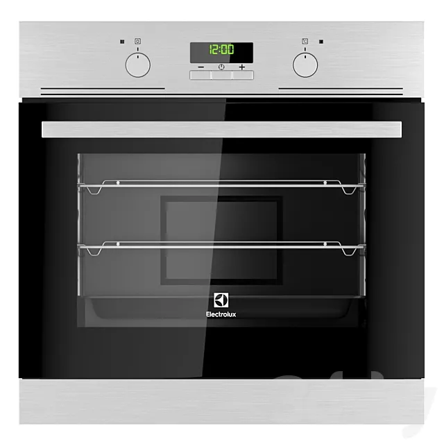 Oven Electrolux Ezb52430 Ax 3D Model Oven Electrolux Ezb52430 Ax 3D Model