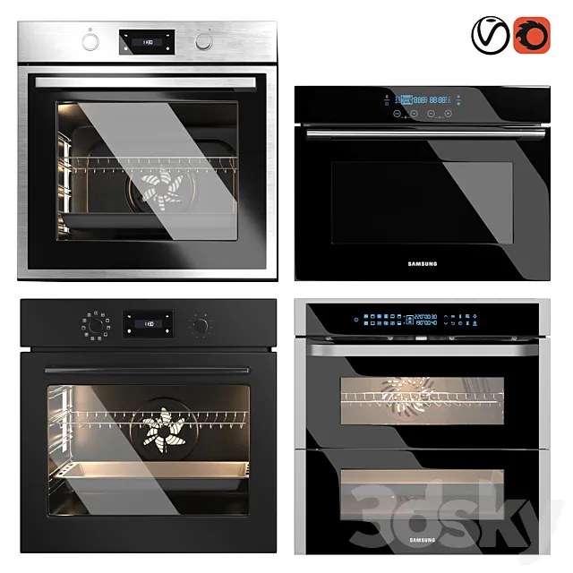 Oven set from IKEA and Samsung 3D Model Oven set from IKEA and Samsung 3D Model