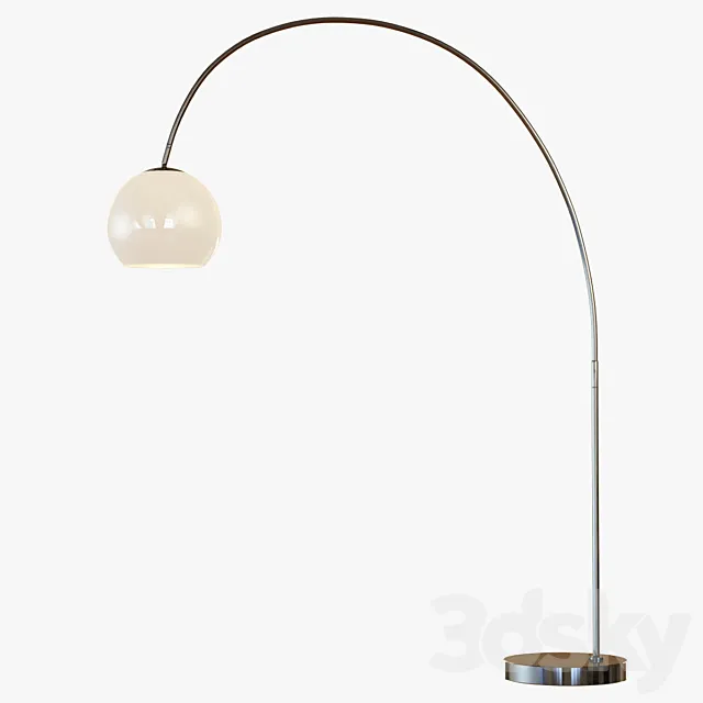 Overarching Acrylic Shade Floor Lamp 3DModel Overarching Acrylic Shade Floor Lamp 3DModel