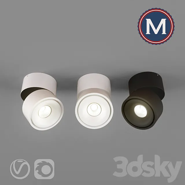 Overhead lights MISTIC BROKEN 3D Model
