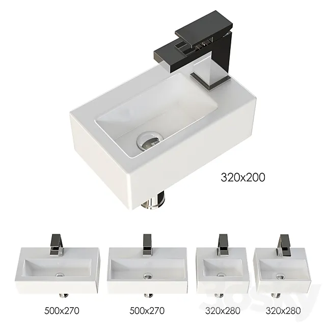 Overhead sinks Hidra Loft (small) 3D Model