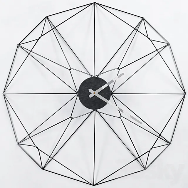 Oversized Gove Wall Clock 3D Model Oversized Gove Wall Clock 3D Model