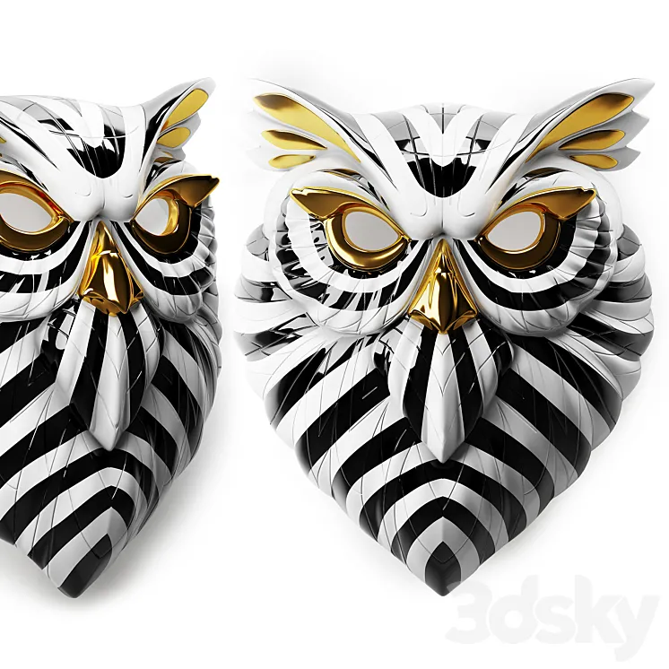 Owl mask lladro 3D Model Free Download