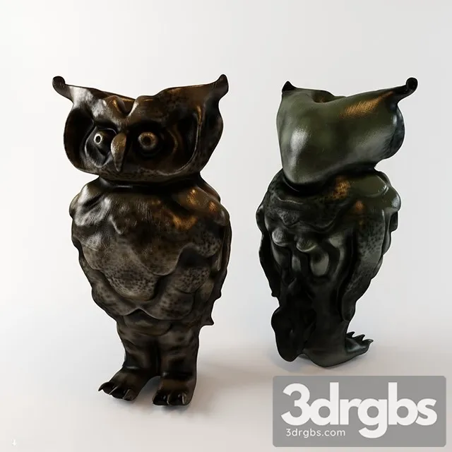 Owl Sculpture 3D Model Download
