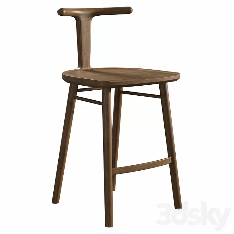 Oxbend Stool 3D Model Free Download