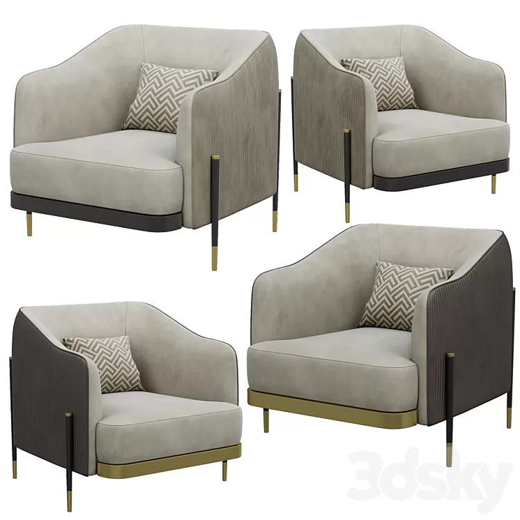 oxford armchair 3D Model oxford armchair 3D Model